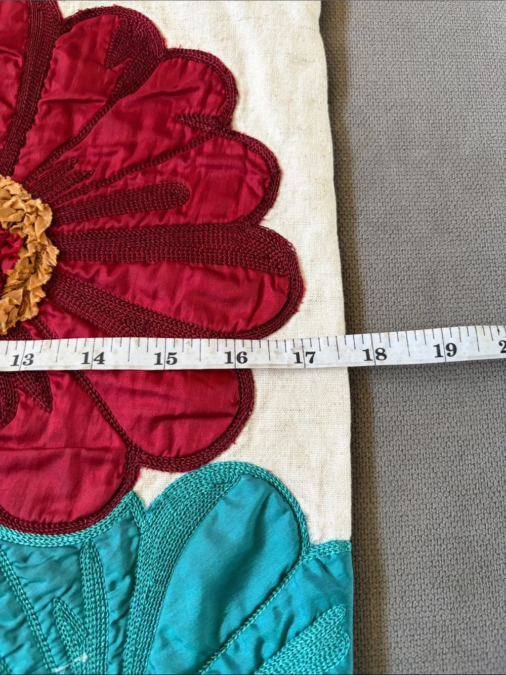 Pier 1 Red Tote with Branded Metal Zipper Pull